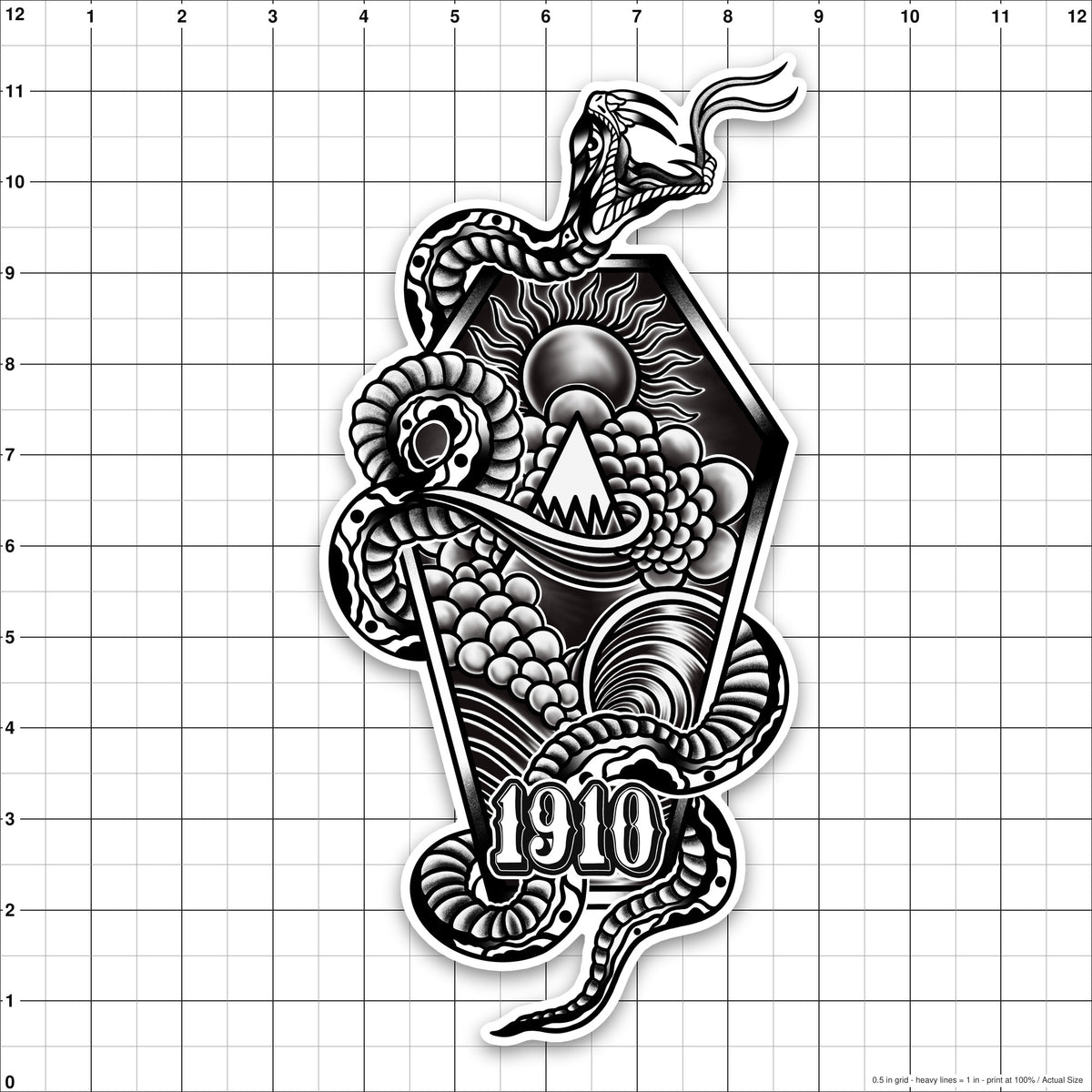 Age Of Winter Die-Cut Vinyl Sticker - 5.4" x 10.9"