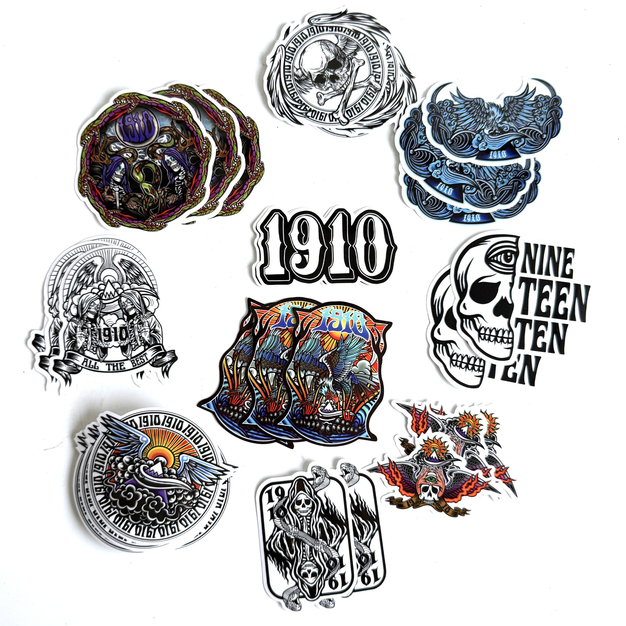 9teenten　ナインティーンテン　ステッカー New Artworks Sticker Pack – 1910