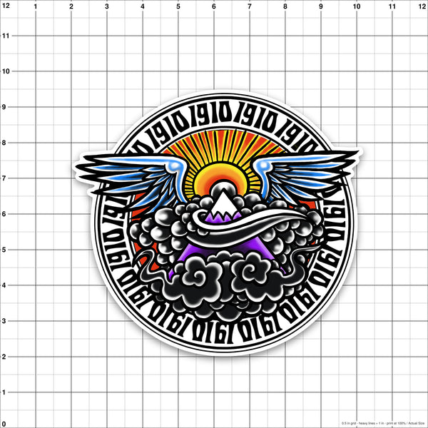 Daybreak Die-Cut Vinyl Sticker - 8.2" x 7.5"