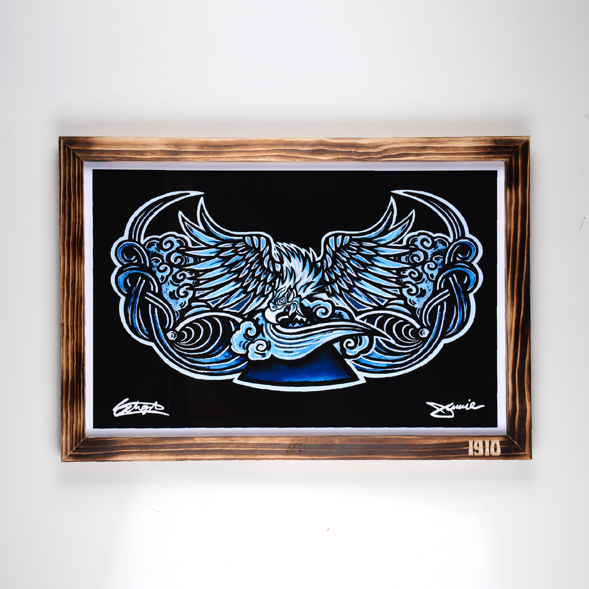 EAGLES NEVER DIE - FRAMED ART PRINT - OPEN EDITION FIRST RELEASE
