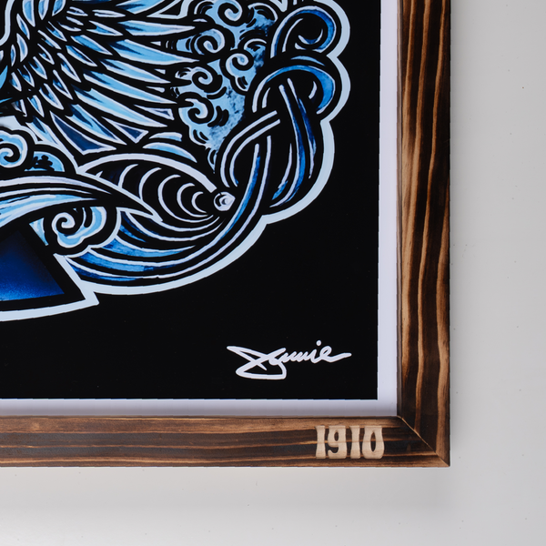 EAGLES NEVER DIE - FRAMED ART PRINT - OPEN EDITION FIRST RELEASE