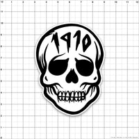 Founders Skull Die-Cut Vinyl Sticker - 6" x 8"