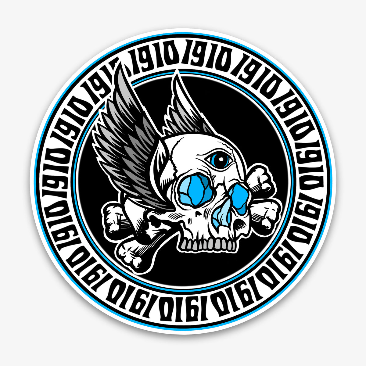 Killed By Death Die-Cut Vinyl Sticker - 7.9" x 7.9"