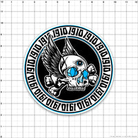 Killed By Death Die-Cut Vinyl Sticker - 7.9" x 7.9"