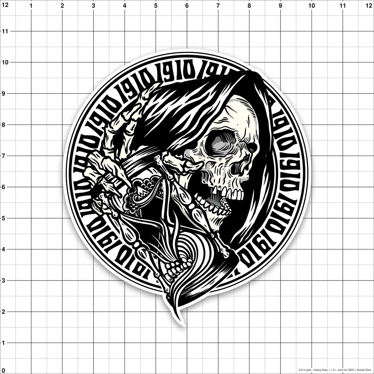 Meet Your Devil Die-Cut Vinyl Sticker - 8" x 8.9"